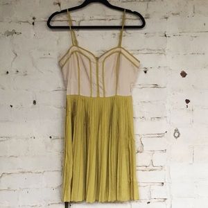 Urban Outfitters Yellow and Cream Dress